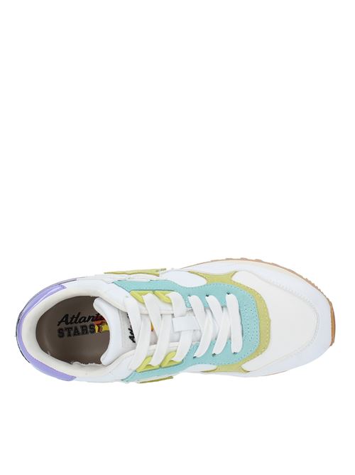 Sneakers in pelle ed ecopelle. ATLANTIC STARS | GHALAC GGPS DR17BIANCO-VERDE-CELESTE